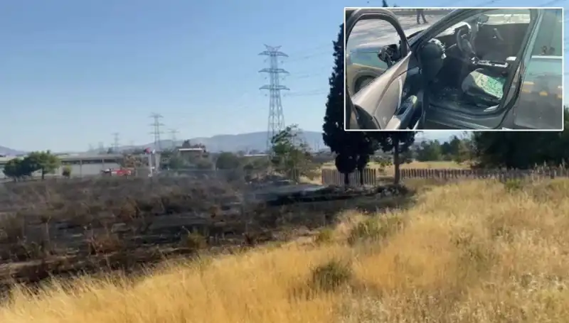 İzmir'de Otluk Alan Yangını, AVM Otoparkında Büyüyen Tehlike