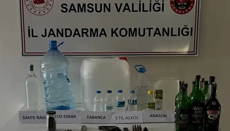 Samsun'da Sahte İçecek Operasyonu: Yüzlerce Litre Ele Geçirildi!