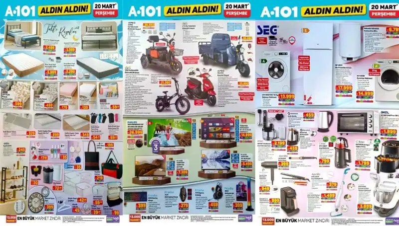 A101 Aktüel Kataloğu: 20 Mart’ta Kaçırılmayacak Fırsatlar Sizi Bekliyor!