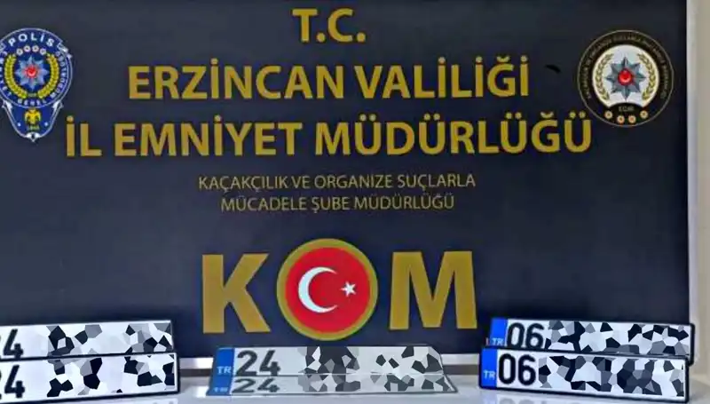 Erzincan'da Mobil İstihbaratla APP Plaka Operasyonu Gerçekleşti