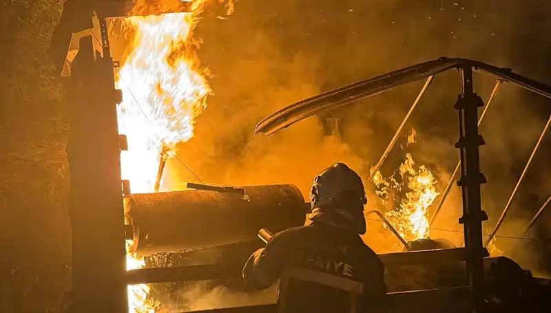Tır Yangını Ağaçları Kül Etti: Panik ve Kurtarma Çabaları